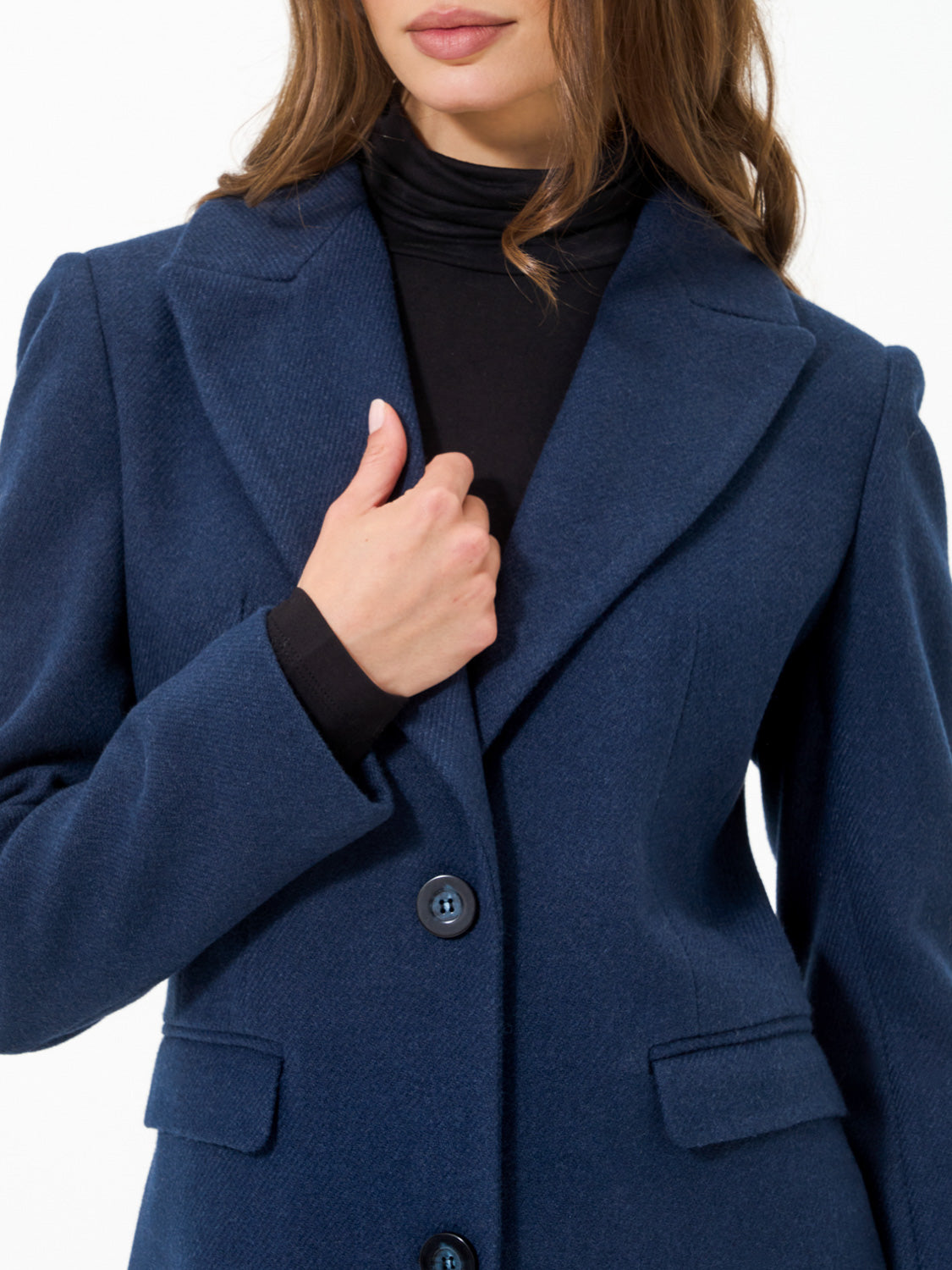 CAPPOTTO AVVITATO LUNGO BLU