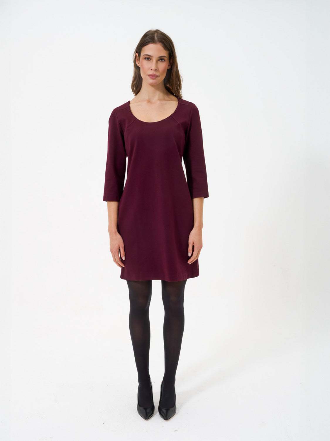 ABITO CLARA BORDEAUX