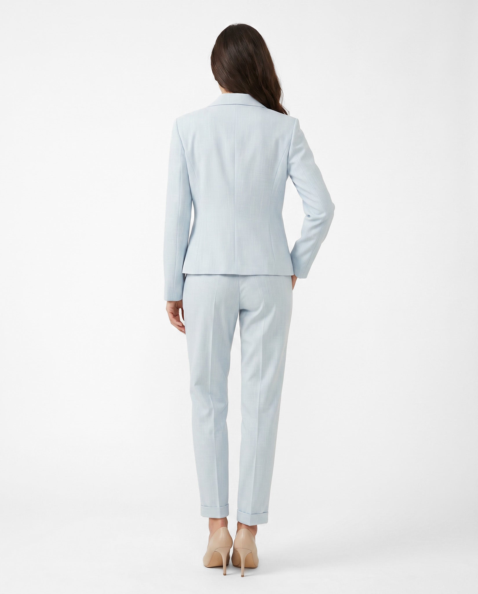 pantalone capri fiammato - azzurro