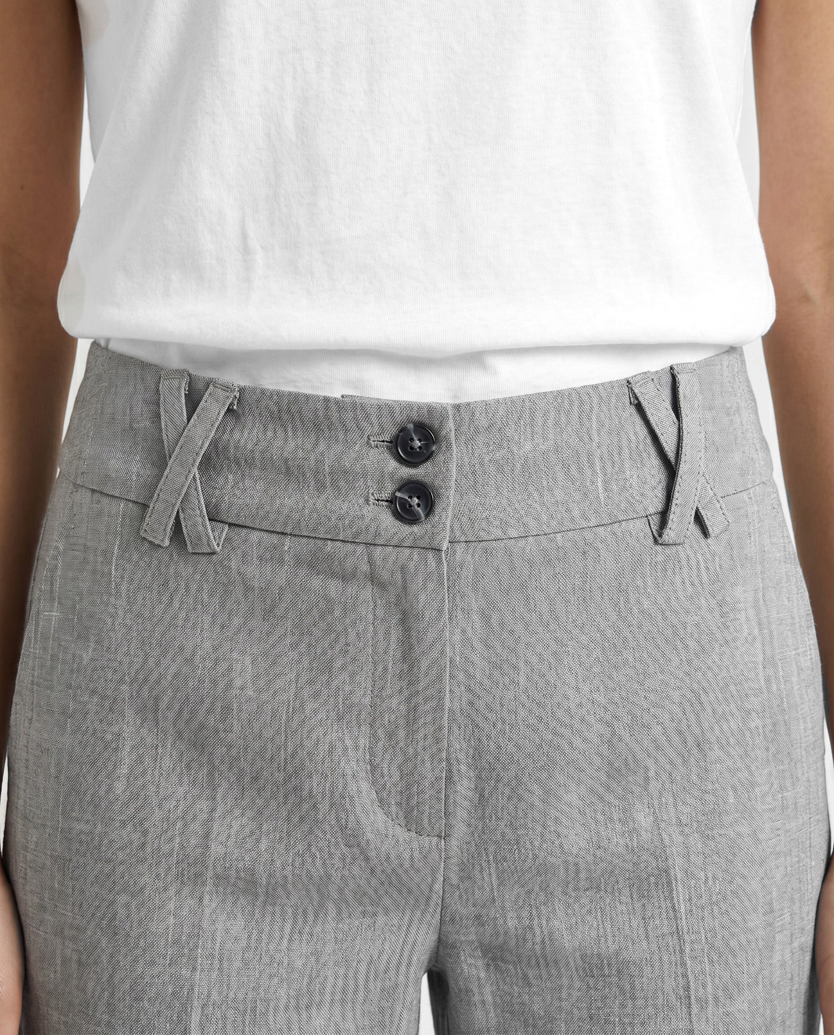 pantalone capri fiammato - blu