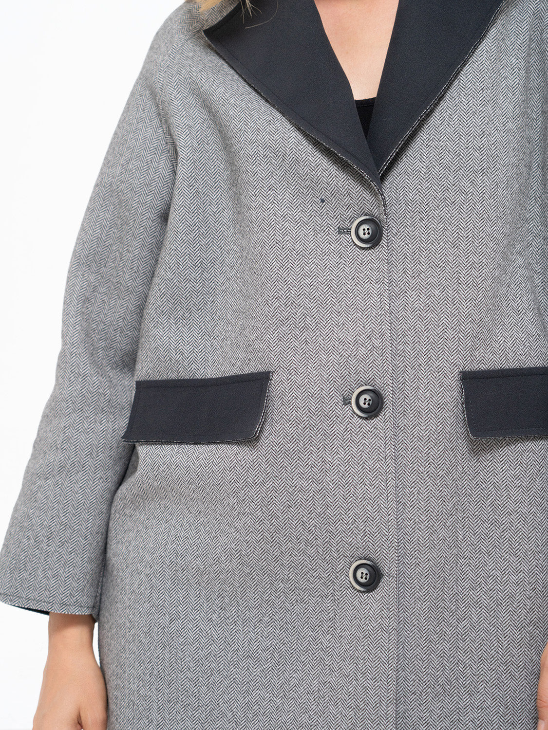 CAPPOTTO NEOPRENE OVER GRIGIO