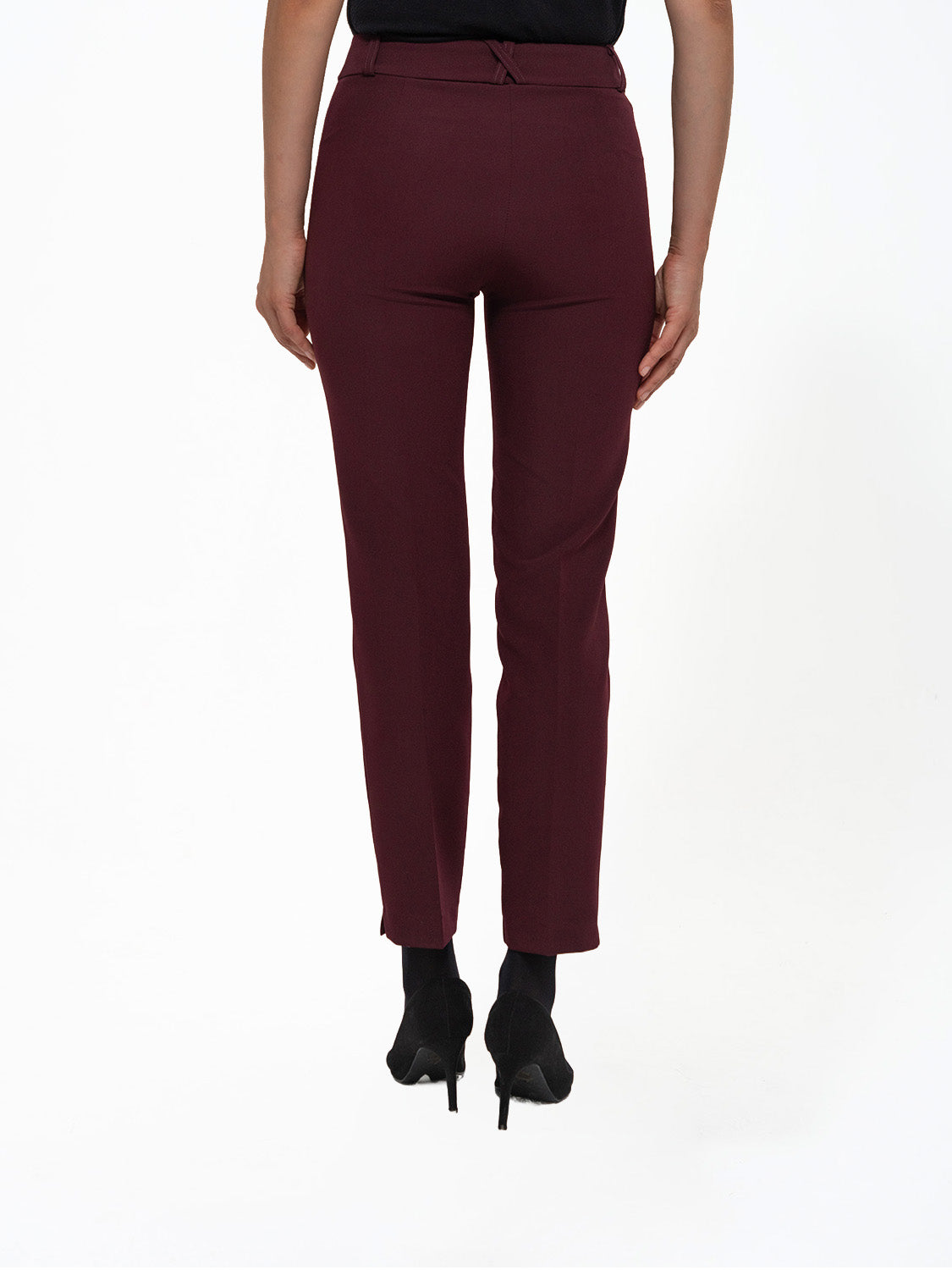 PANTALONE TRICOTTINE BORDEAUX