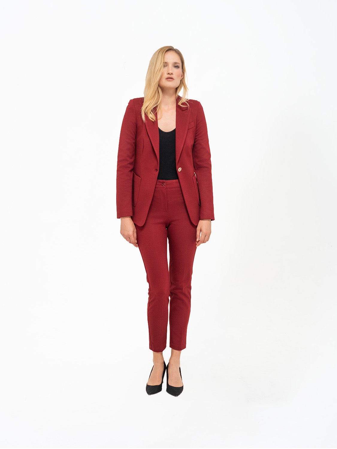 PANTALONE CAPRI TESSUTO DIAGONALE