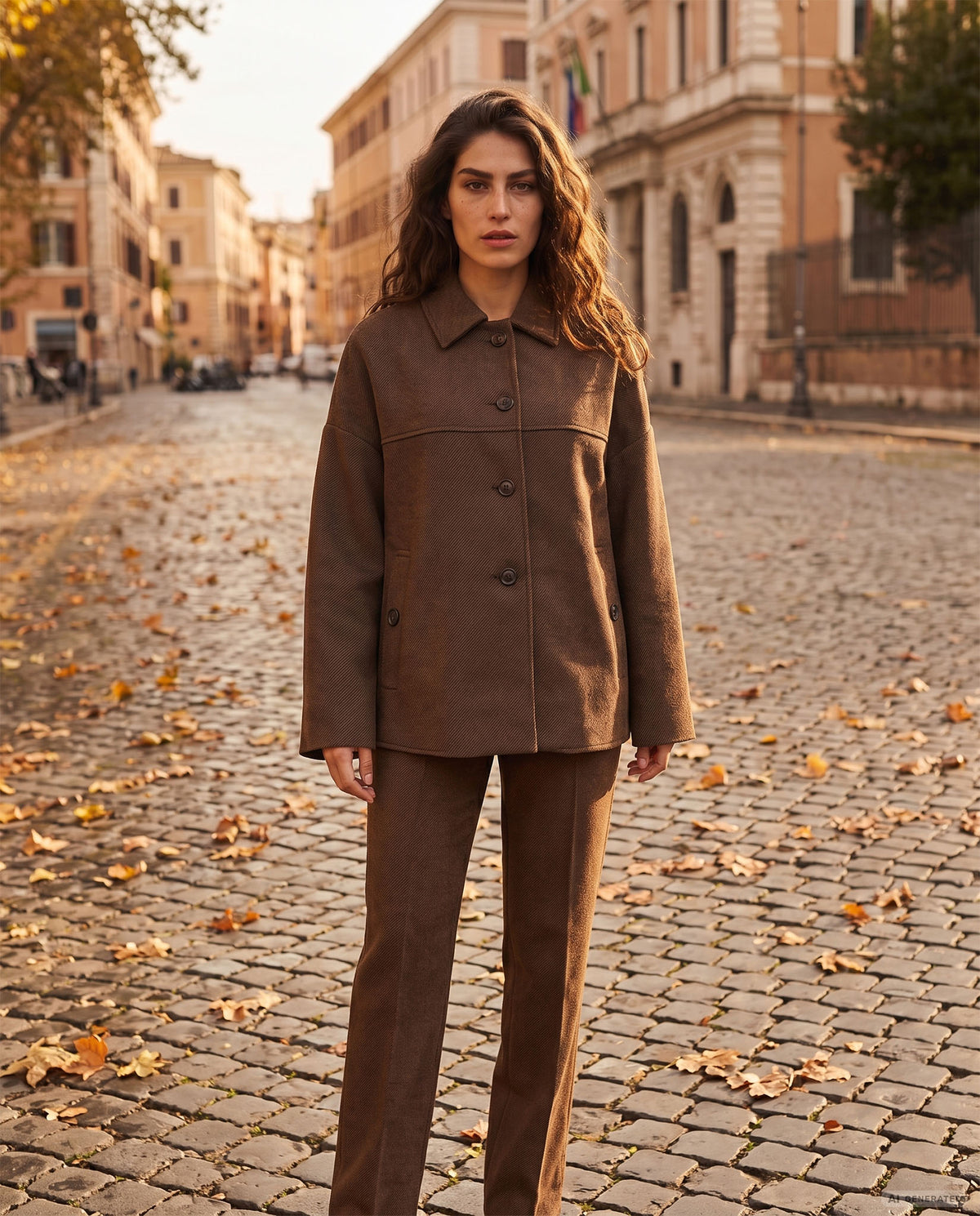 CAPPETTA NEOPRENE FANTASIA TWILL - MARRONE