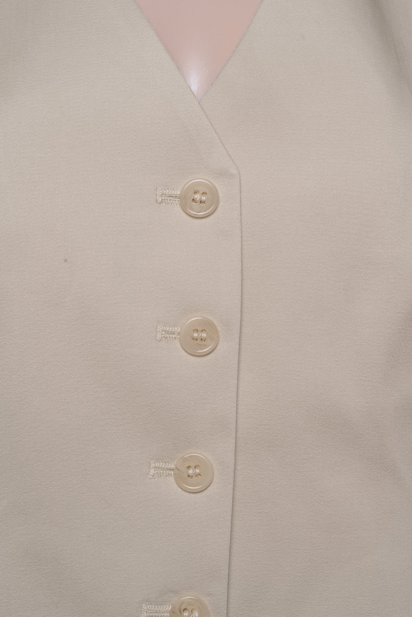 GILET COTONE SATIN COMPACT - BEIGE