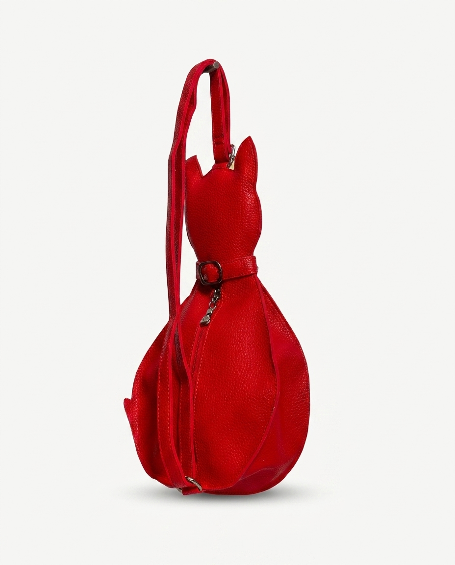 BORSA TRACOLLA REGOLABILE - GATTO ROSSO