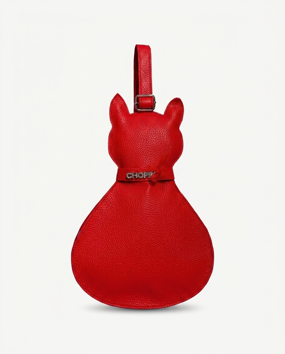 BORSA TRACOLLA REGOLABILE - GATTO ROSSO