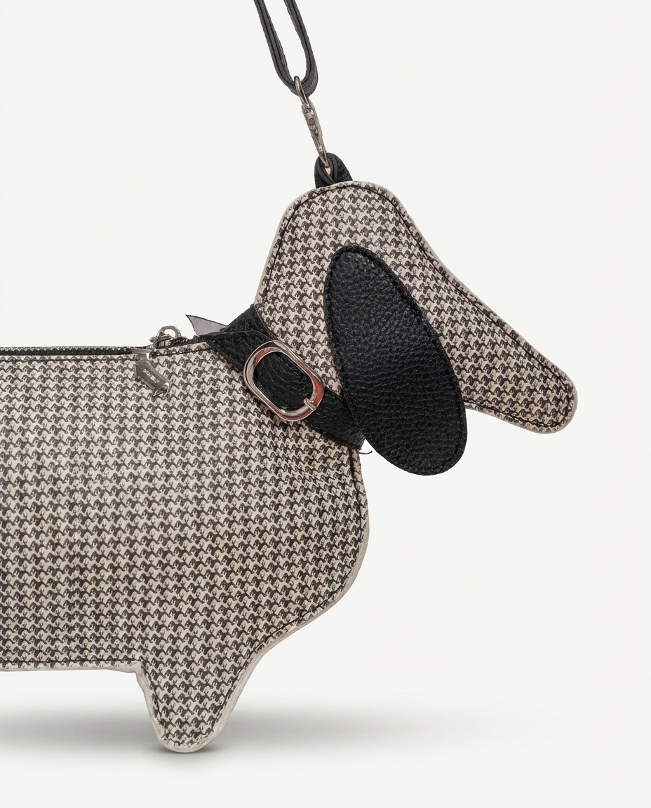 BORSA TRACOLLA REGOLABILE - CANE PIED DE POULE