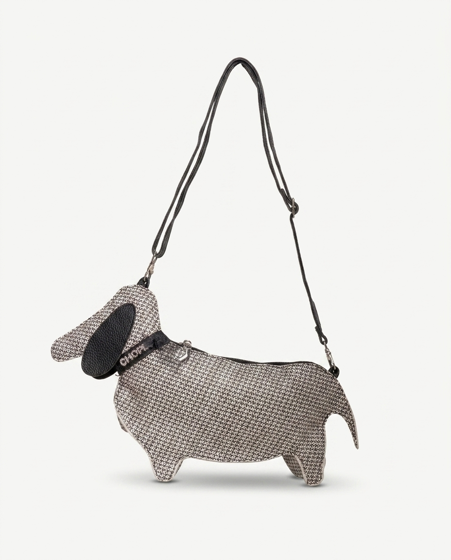 BORSA TRACOLLA REGOLABILE - CANE PIED DE POULE