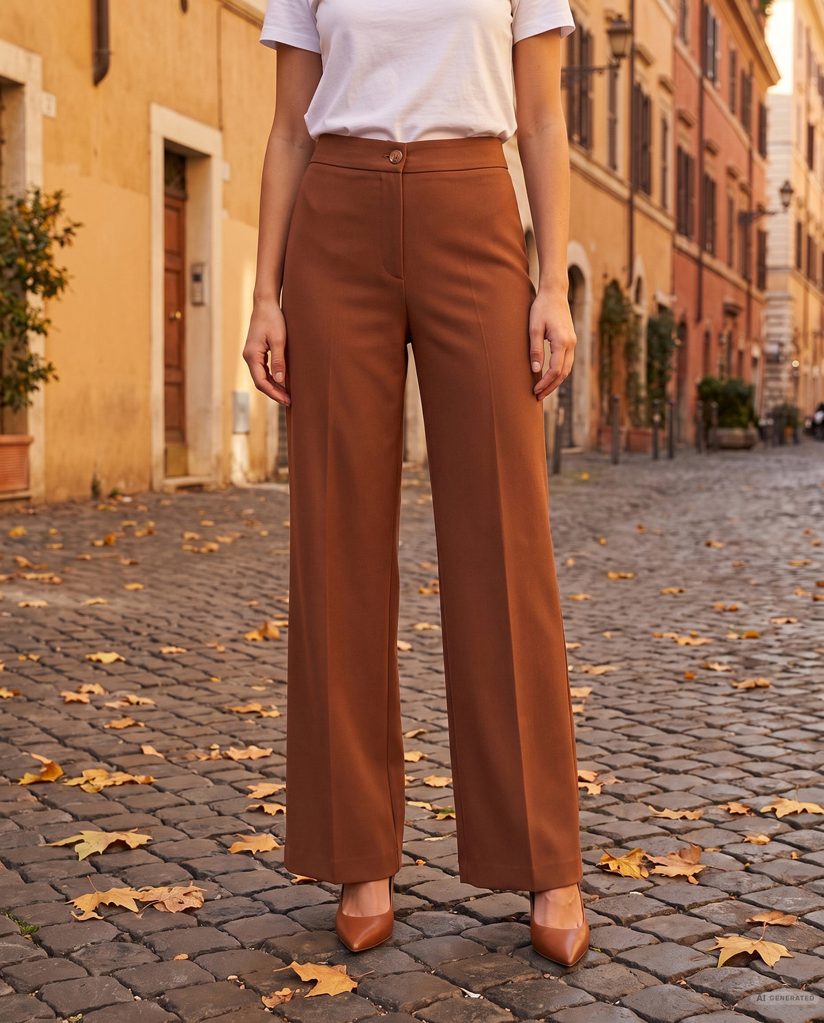 PANTALONE PALAZZO TAYLOR - COCCIO