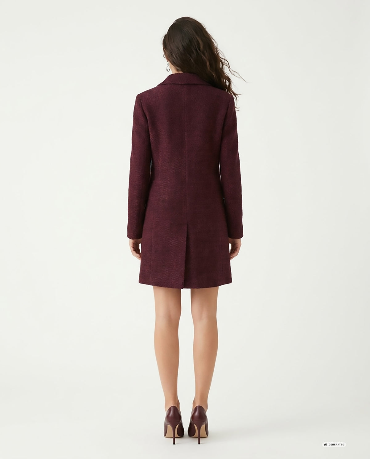 CAPPOTTO ANNA MELANGE - BORDEAUX