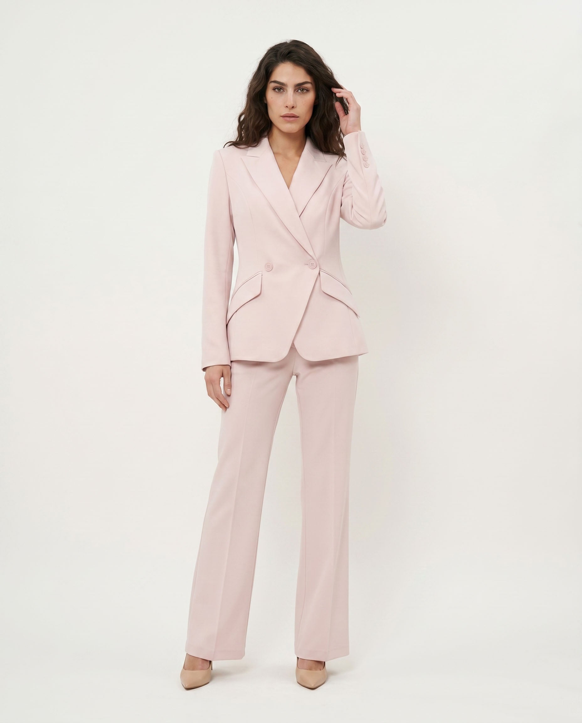 pantalone tecnico a zampetta - rosa