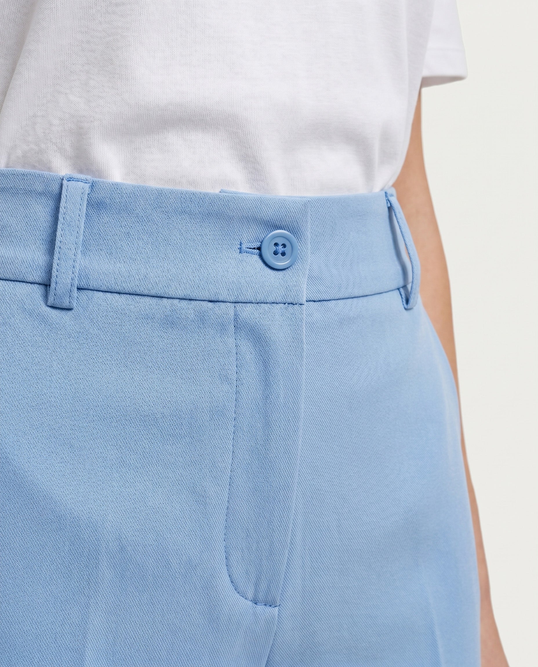 pantalone tecnico a zampetta - celeste
