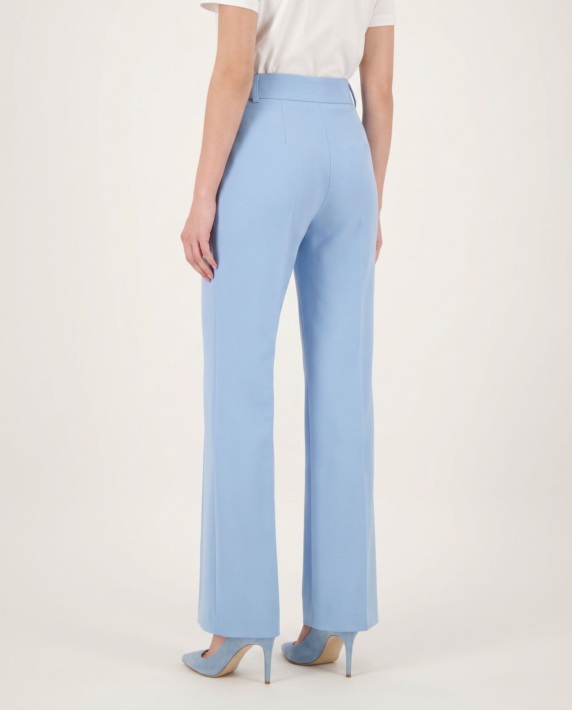 pantalone tecnico a zampetta - celeste