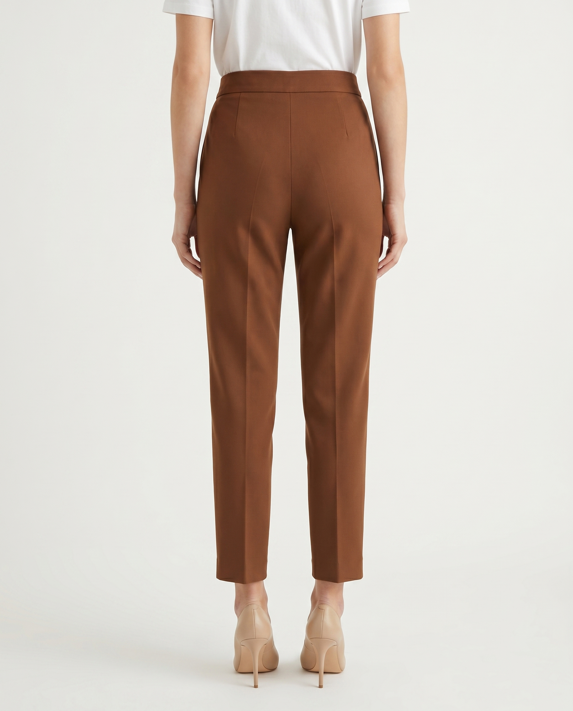 pantalone enea in viscosa - cioccolata