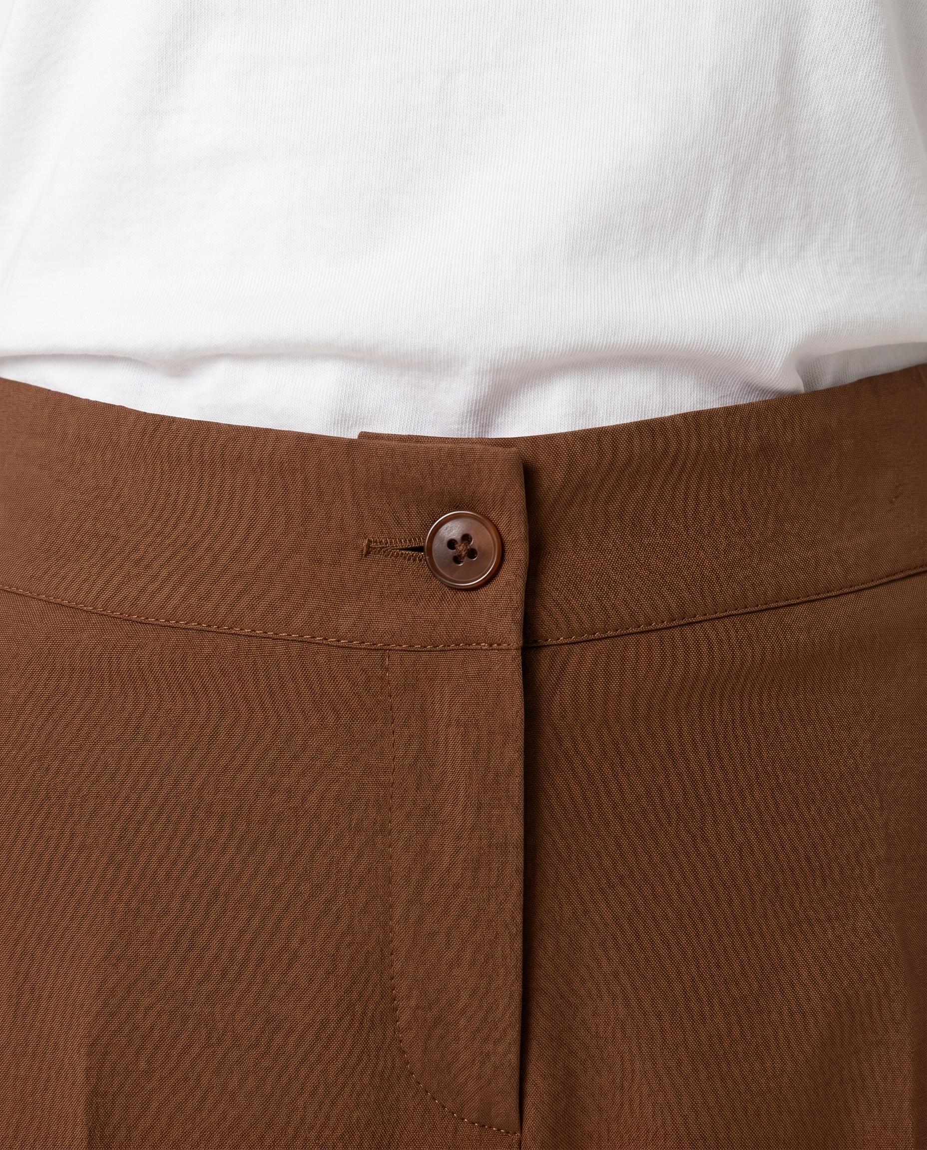 pantalone enea in viscosa - cioccolata