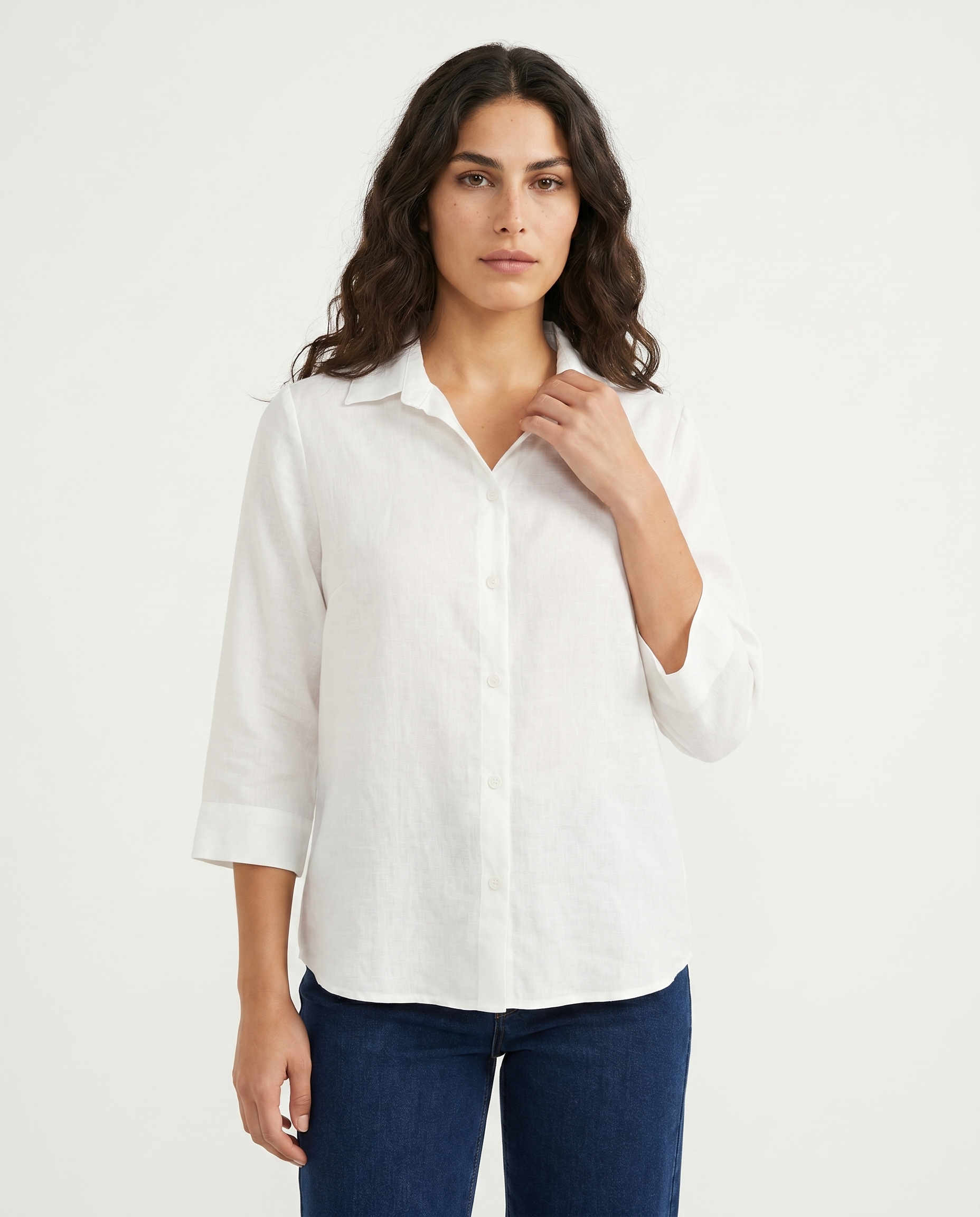 camicia tinta unita - bianca
