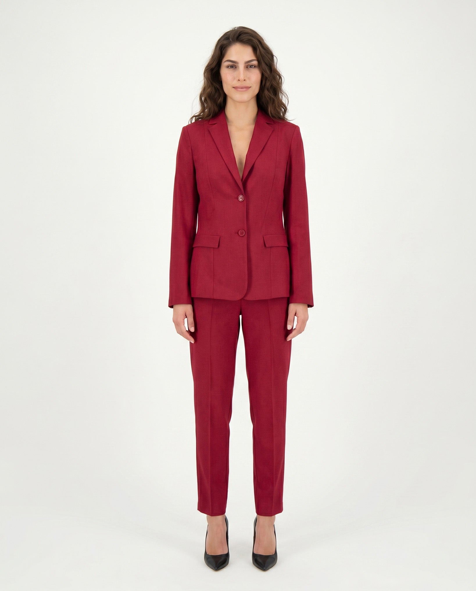 PANTALONE SPACCHETTO LINO - BORDEAUX