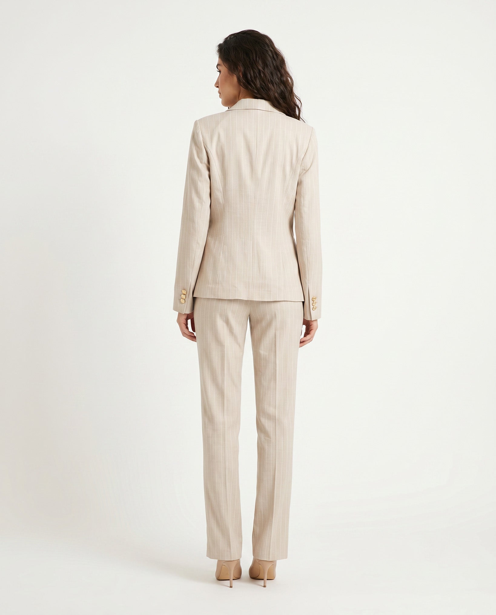 PANTALONE GESSATO - BEIGE