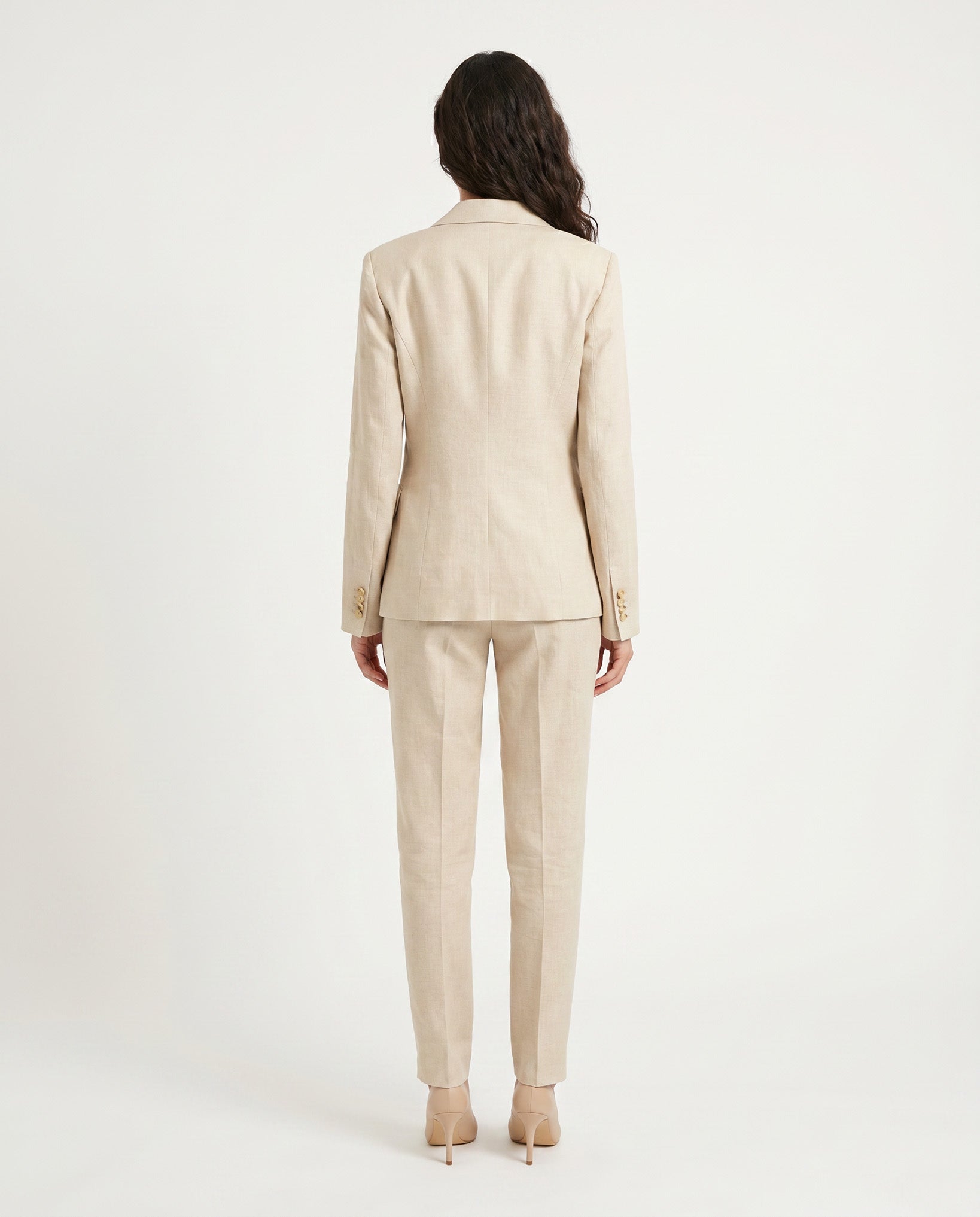 PANTALONE SPACCHETTO LINO - BEIGE