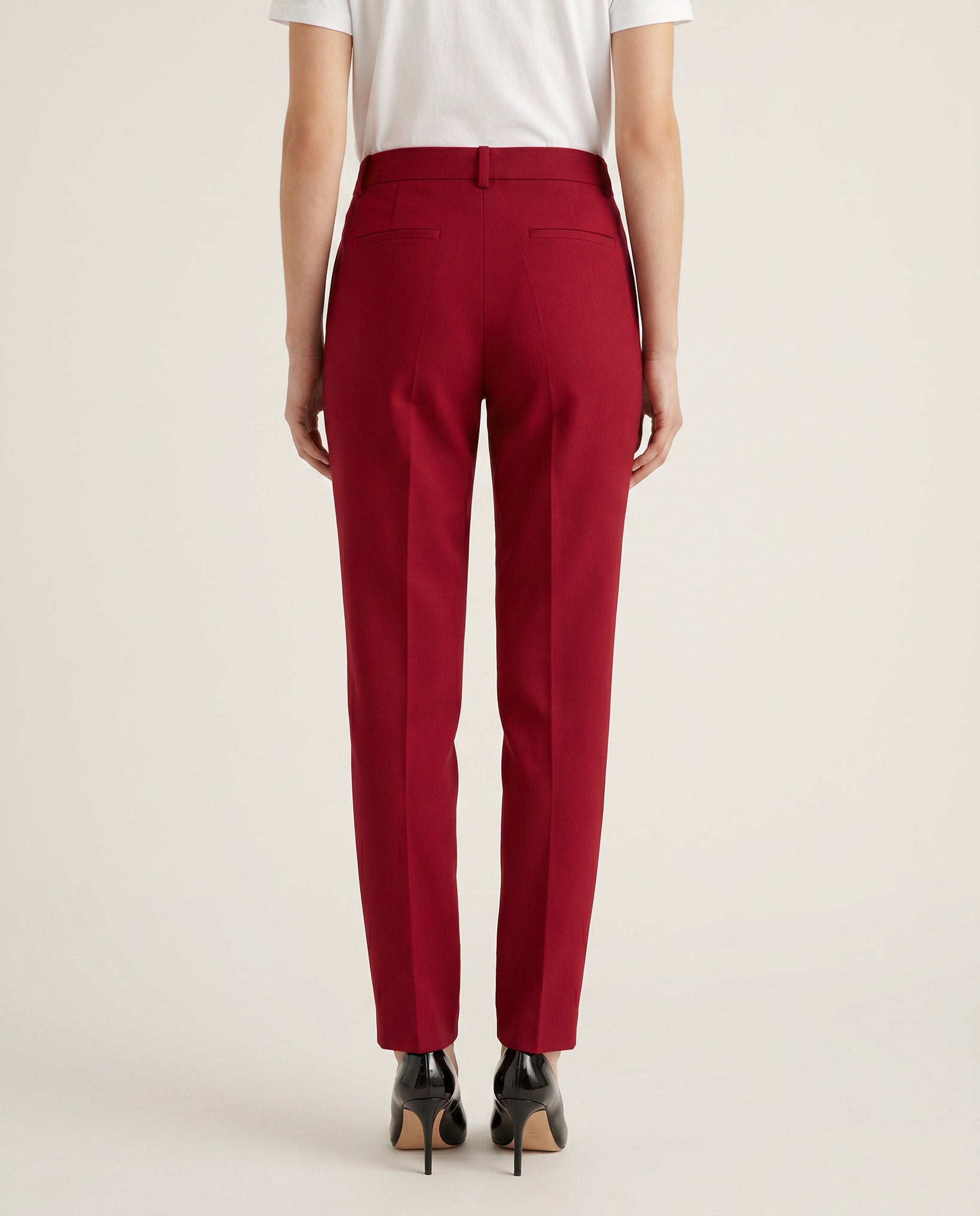 PANTALONE SPACCHETTO LINO - BORDEAUX