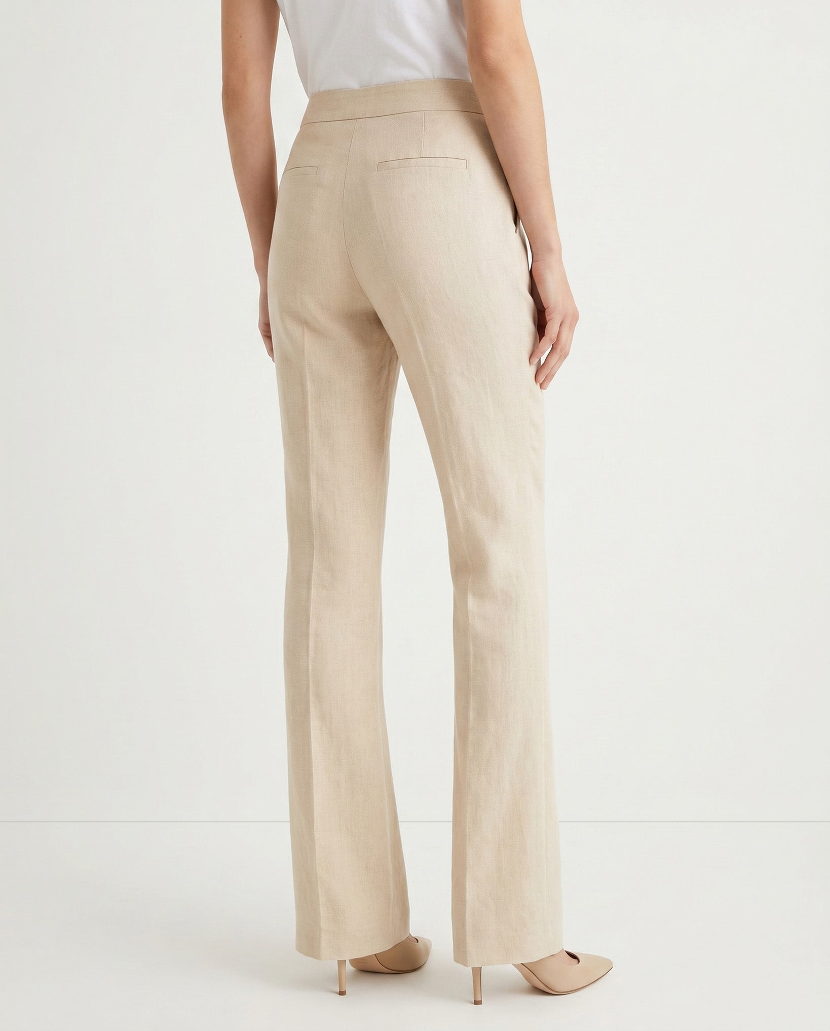 PANTALONE LINO ZAMPA - BEIGE