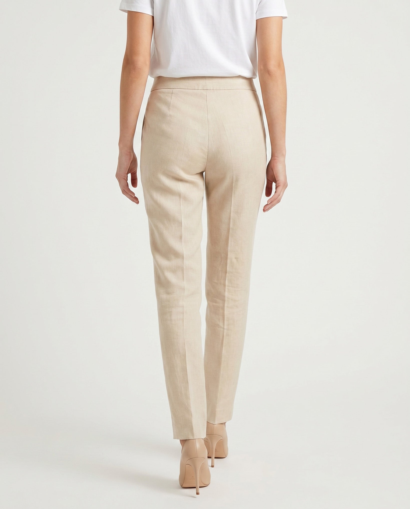 PANTALONE SPACCHETTO LINO - BEIGE