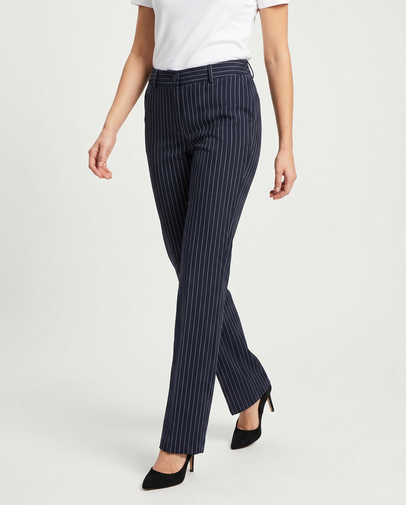 PANTALONE GESSATO - BLU