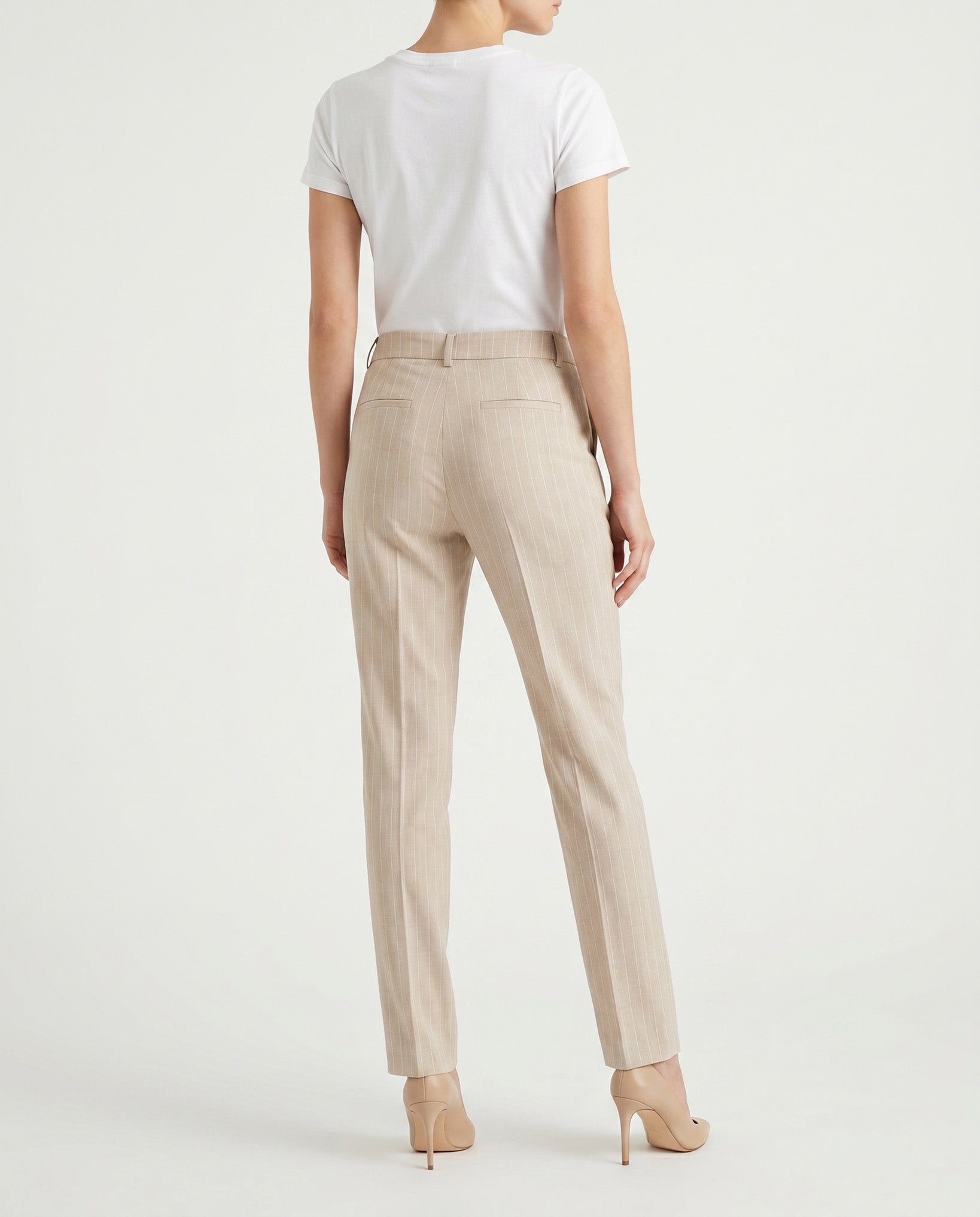 PANTALONE GESSATO - BEIGE
