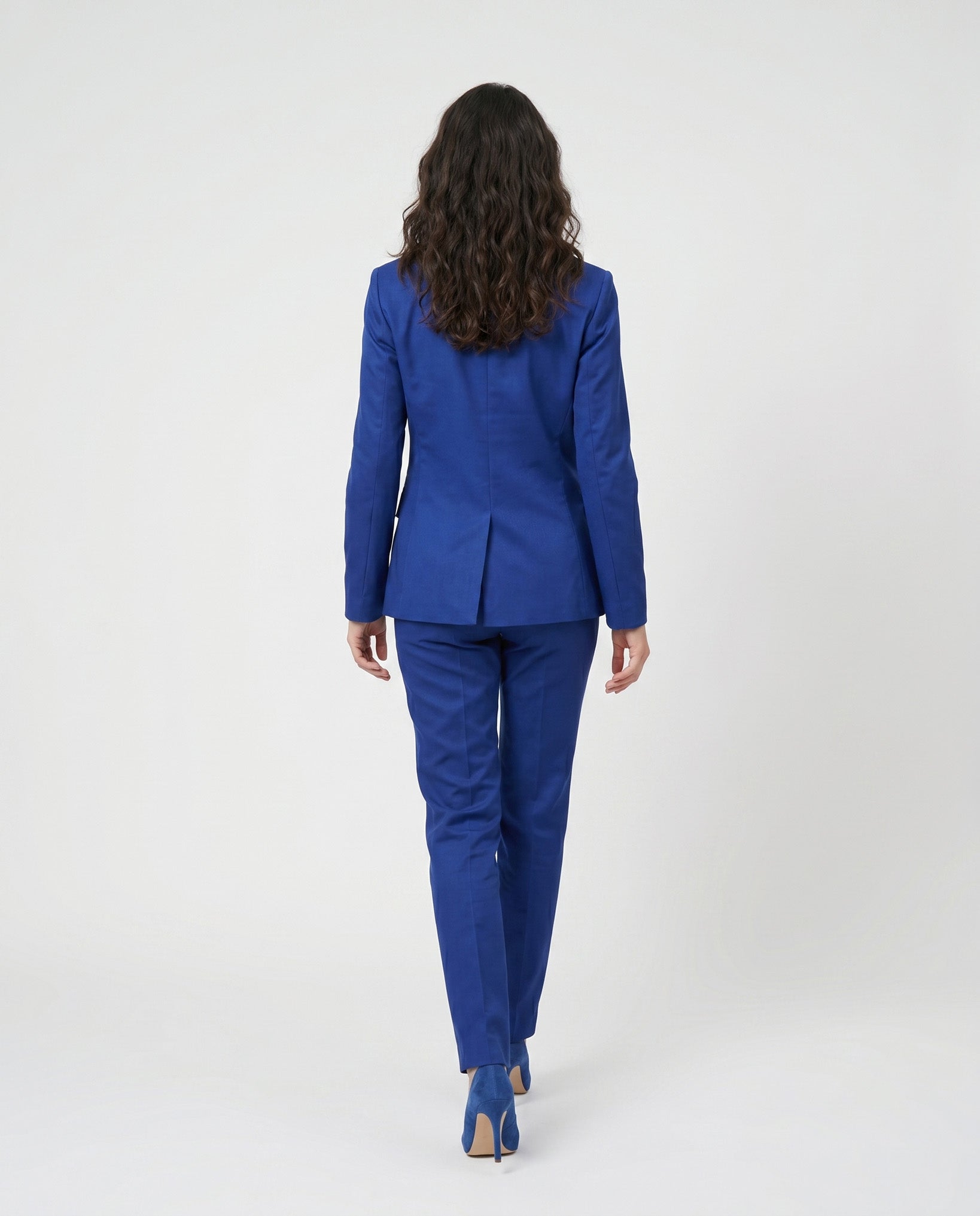 PANTALONE SPACCHETTO COTONE SATIN COMPACT - BLU