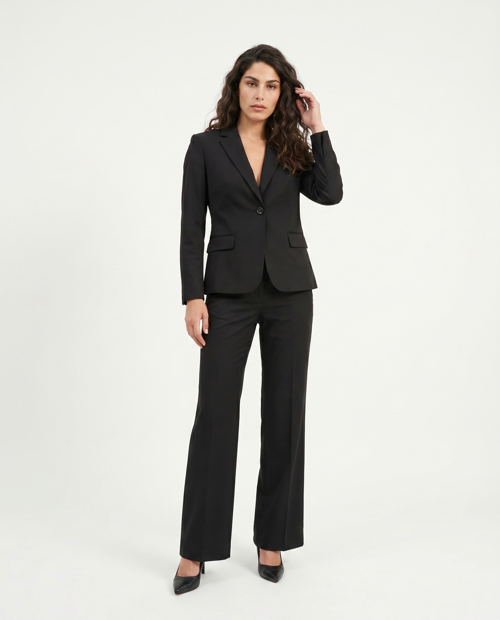 PANTALONE ZAMPETTA SATIN COMPACT - NERO
