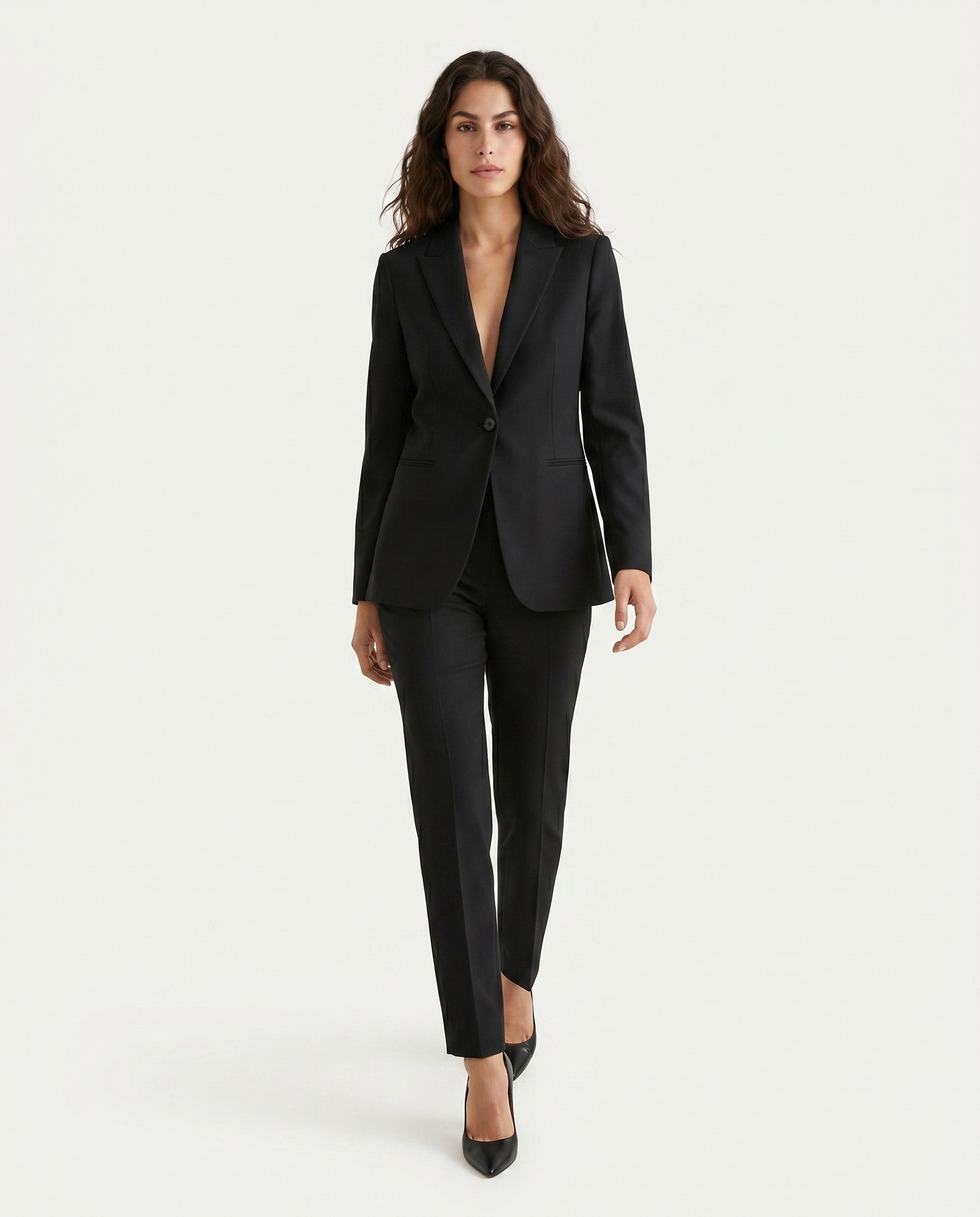 PANTALONE SPACCHETTO COTONE SATIN COMPACT - NERO