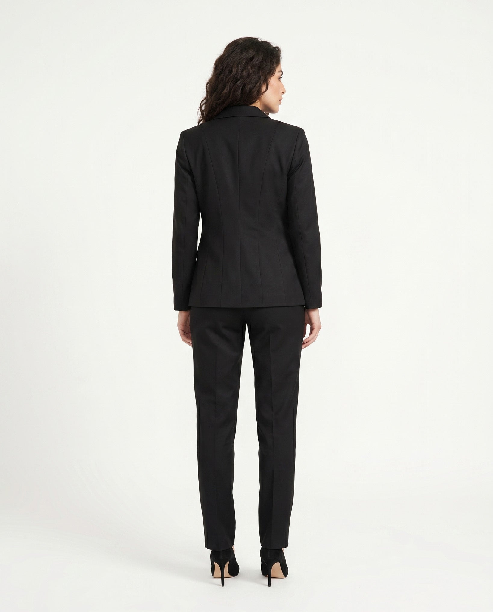 PANTALONE SPACCHETTO COTONE SATIN COMPACT - NERO