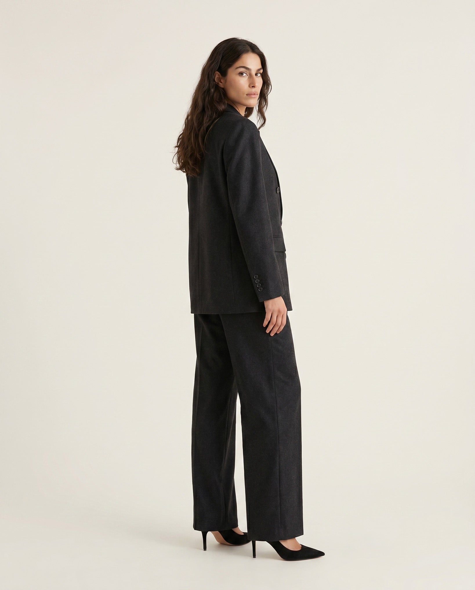 PANTALONE ZAMPETTA SATIN COMPACT - NERO