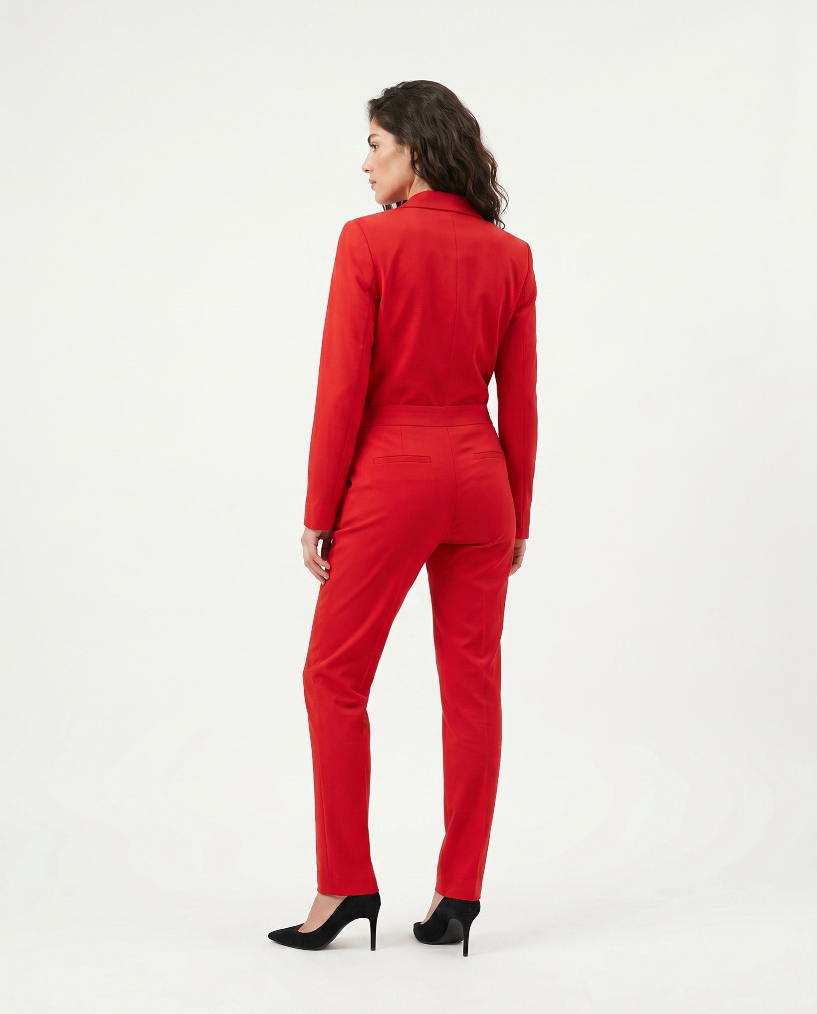 PANTALONE ZAMPETTA SATIN COMPACT - ROSSO