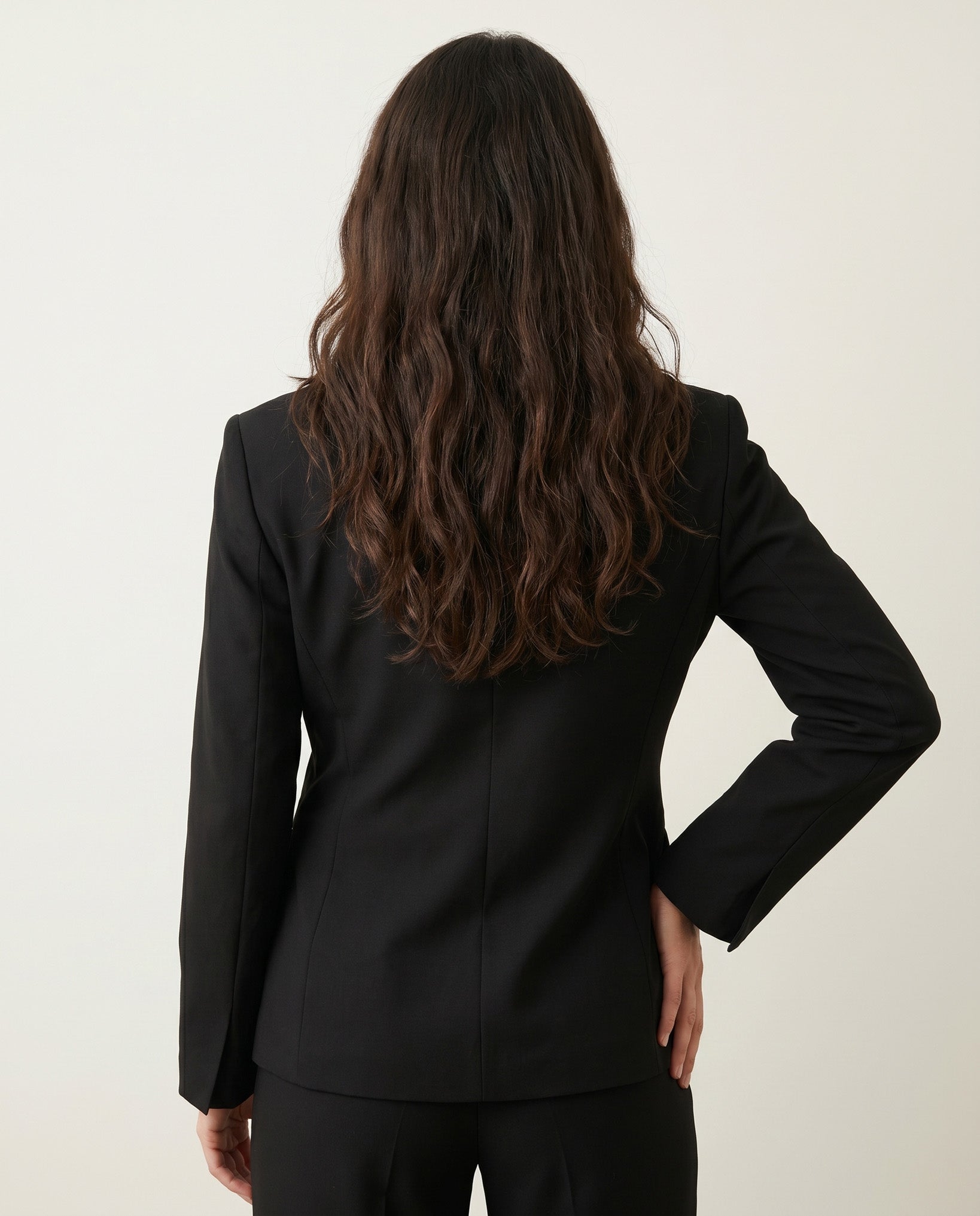 GIACCA COTONE SATIN COMPACT - NERO