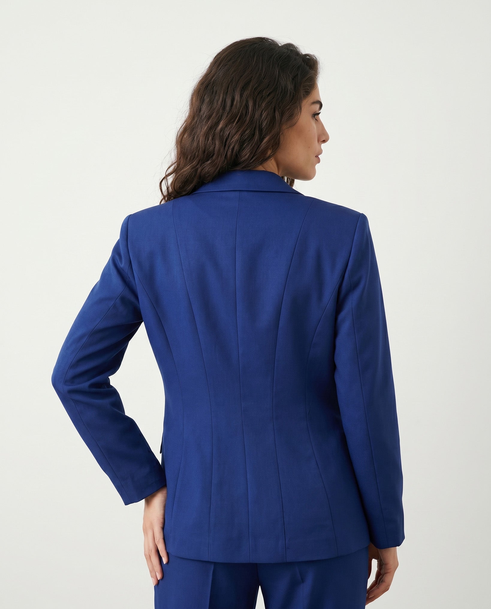 GIACCA COTONE SATIN COMPACT - BLU