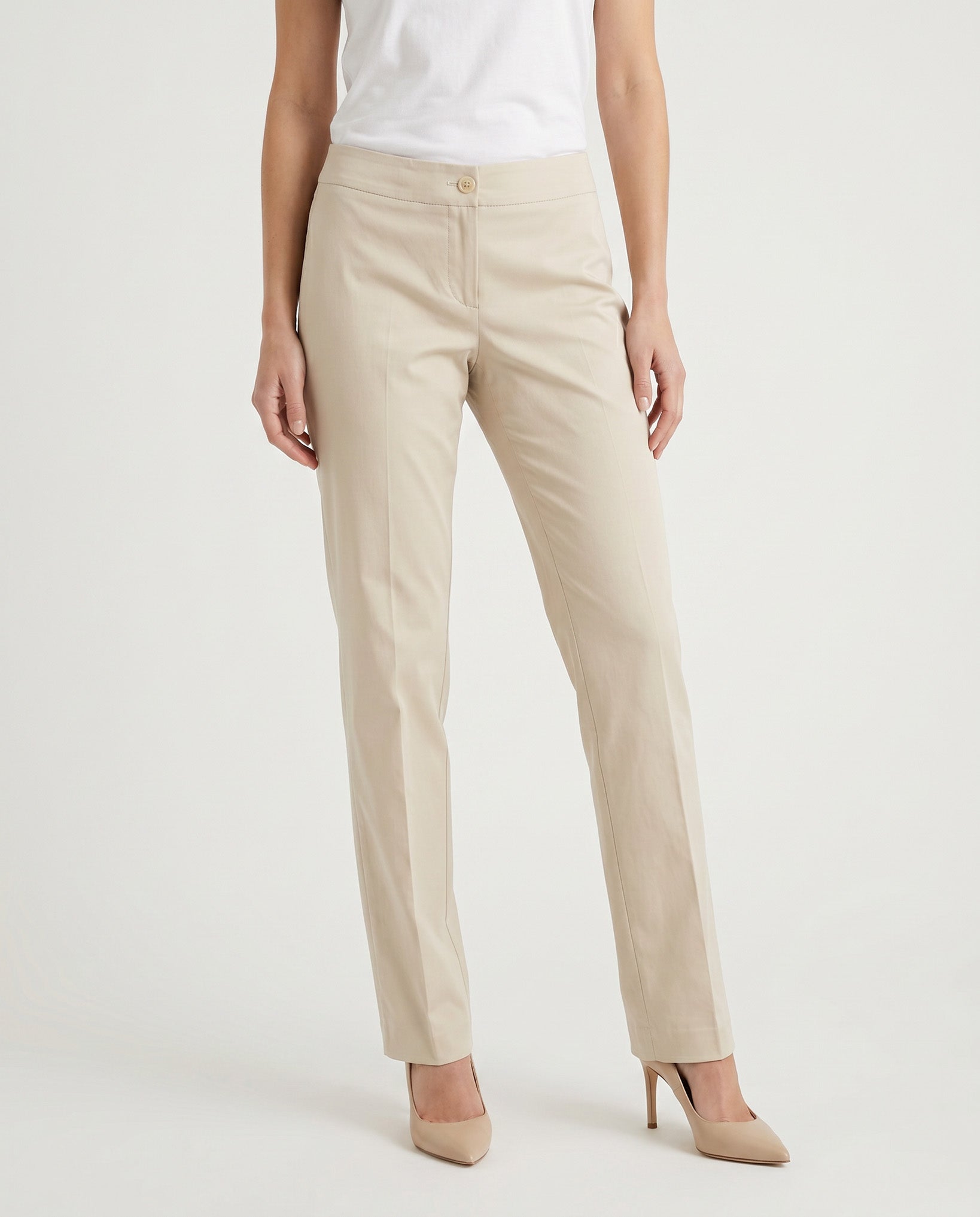 PANTALONE ZAMPETTA SATIN COMPACT - BEIGE