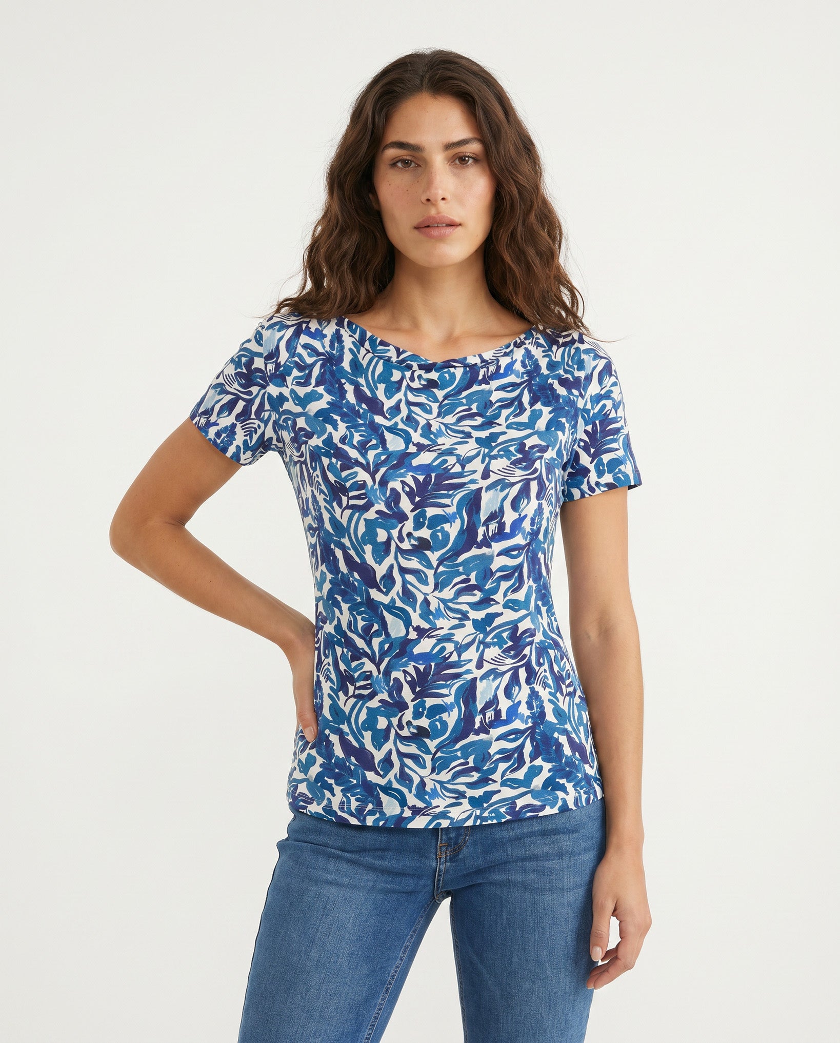MAGLIA JUNGLE FANTASIA - BLU