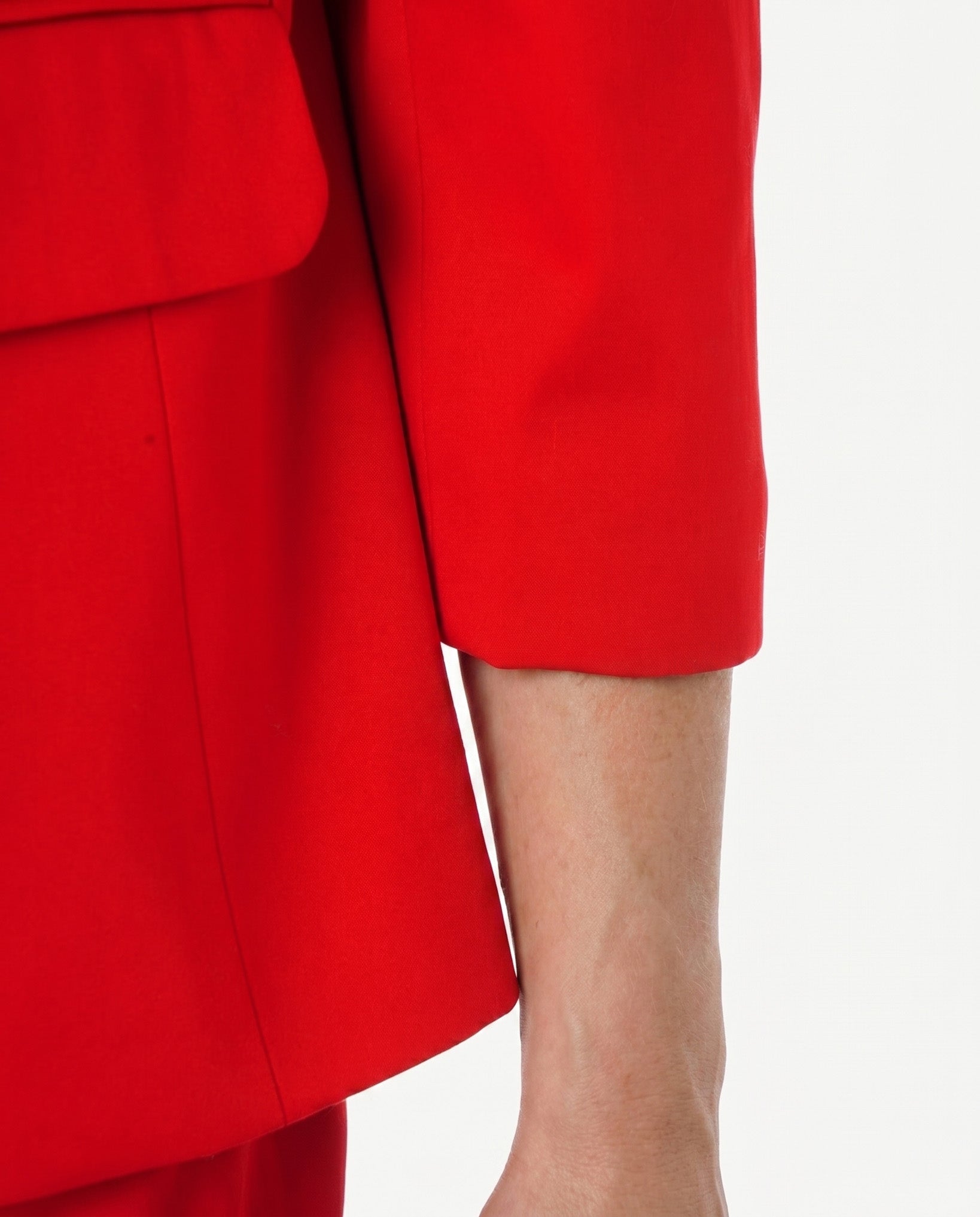GIACCA COTONE SATIN COMPACT - ROSSO