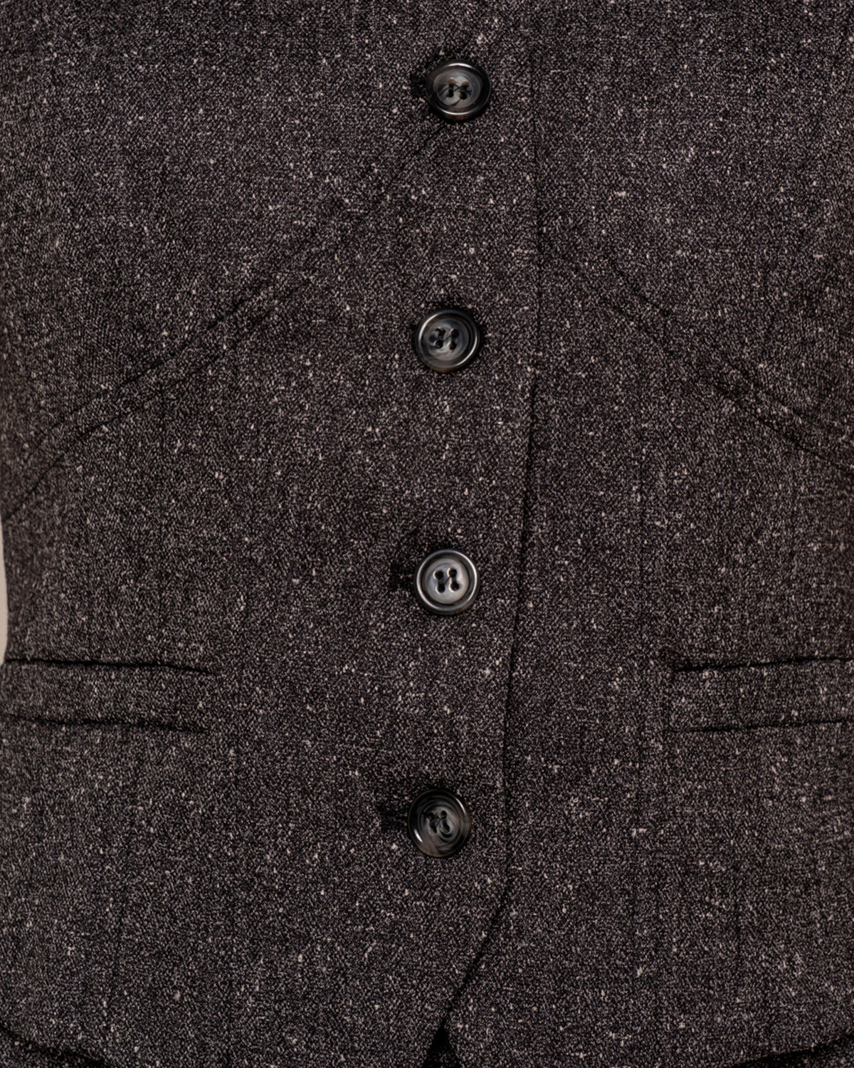 GILET TAORMINA MELANGE - NERO