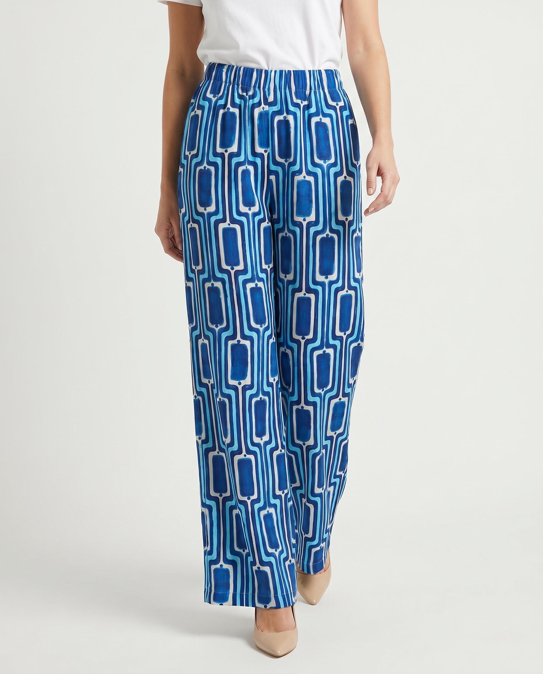 PANTALONE PESCARA FANTASIA - FANTASIA BLU