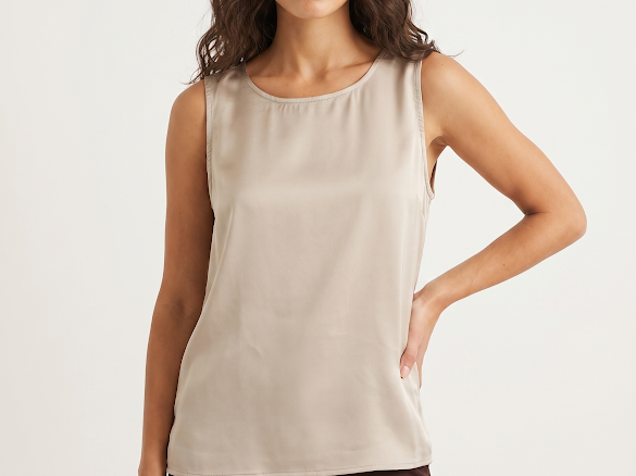 CANOTTIERA DI RASO - BEIGE