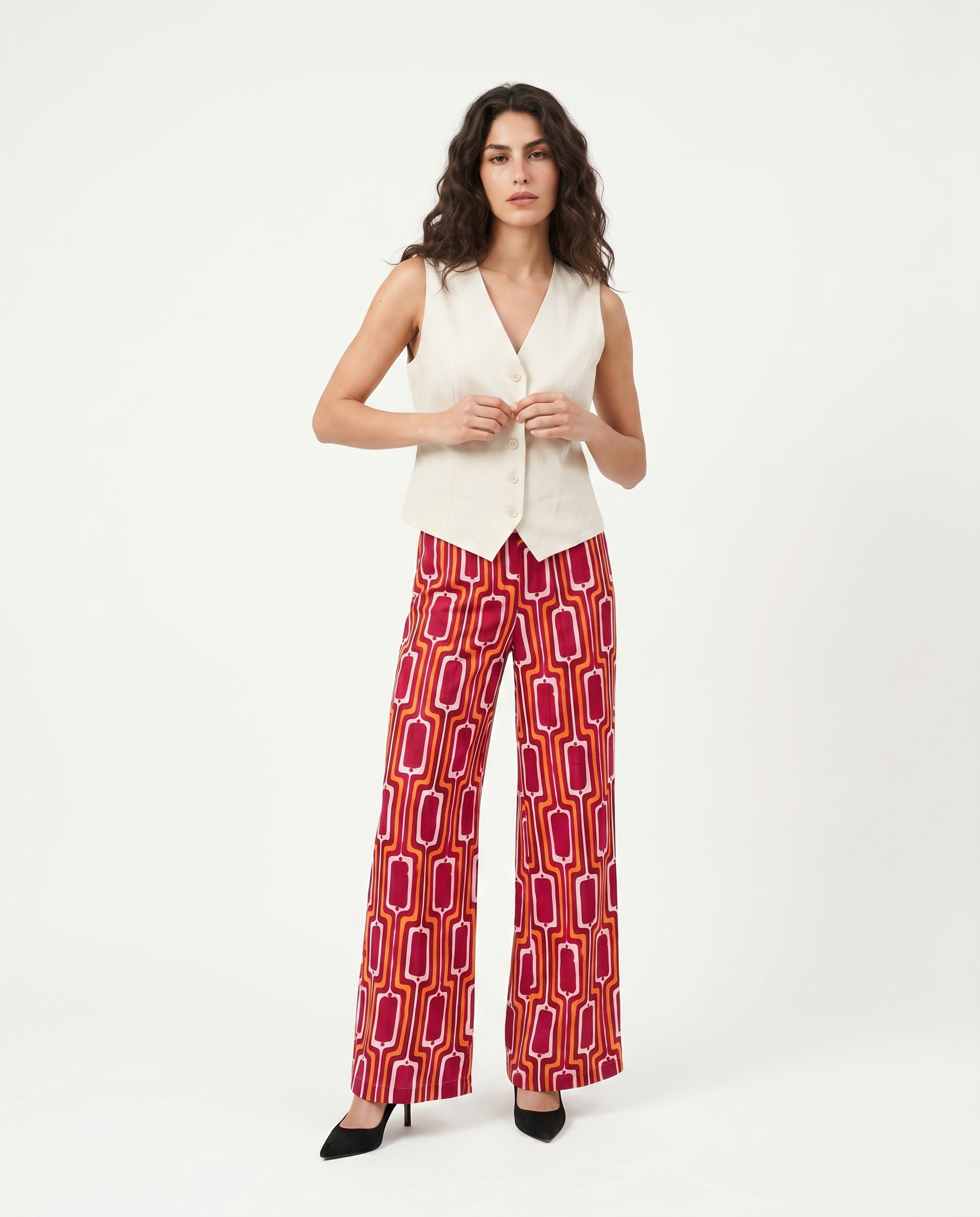 PANTALONE PESCARA FANTASIA - FANTASIA ARANCIO
