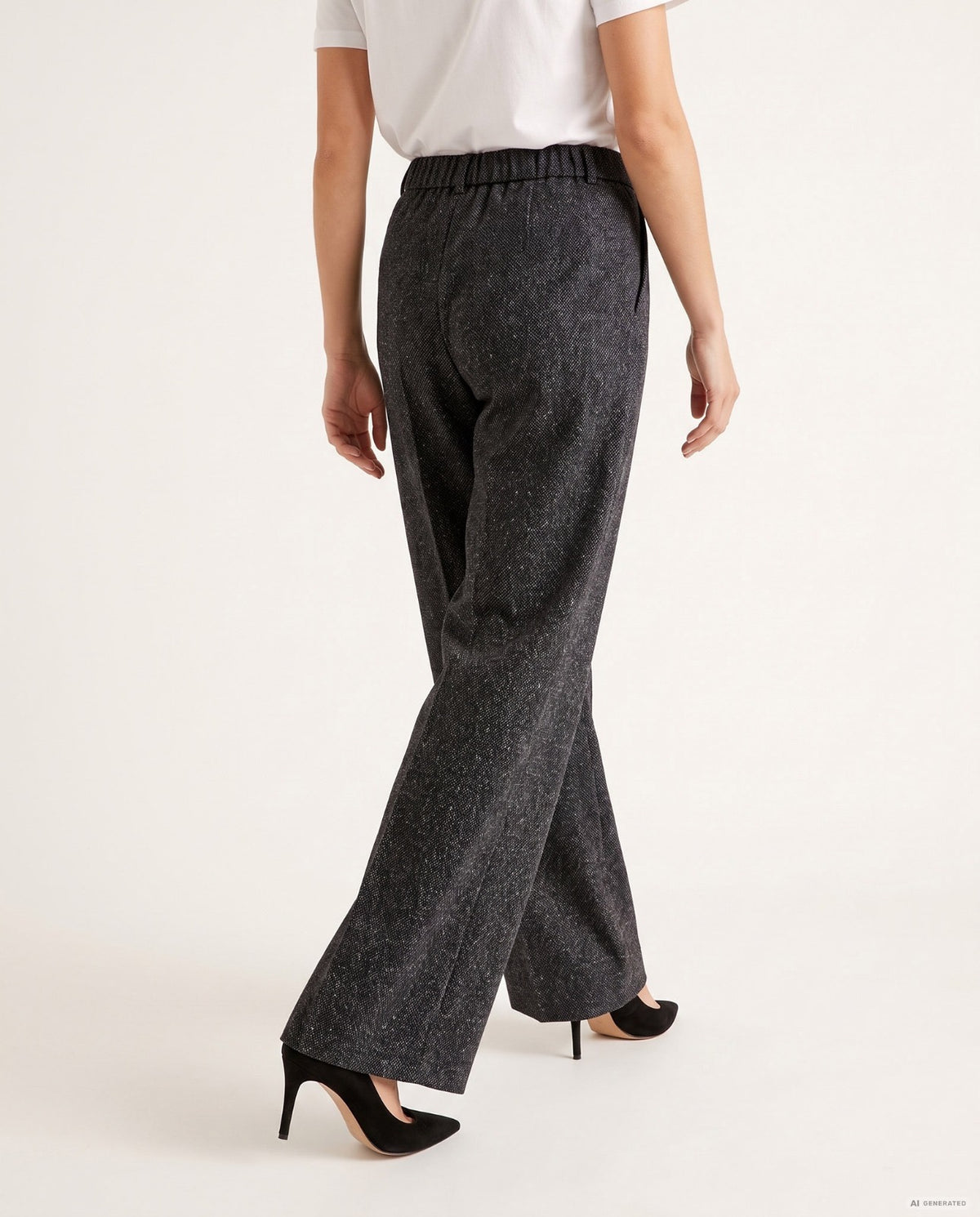 PANTALONE TAORMINA MELANGE - NERO