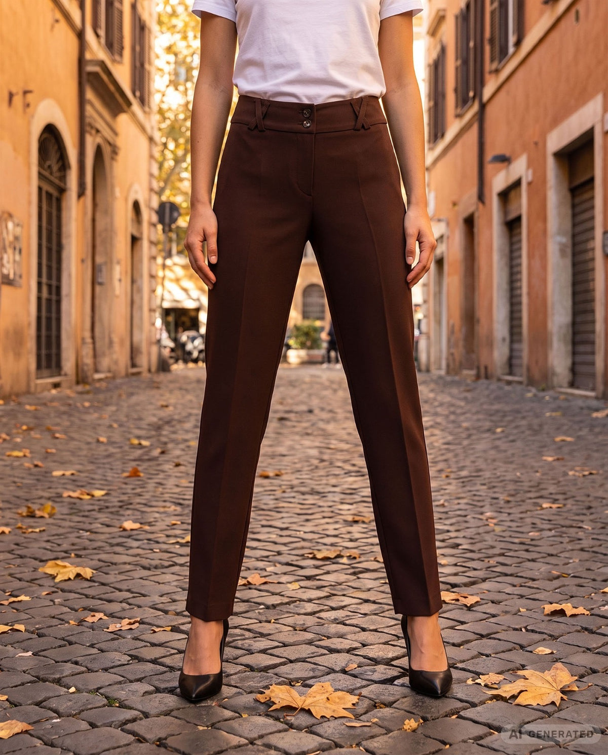 PANTALONE SPACCHETTO TRICOTTINE - CIOCCOLATO