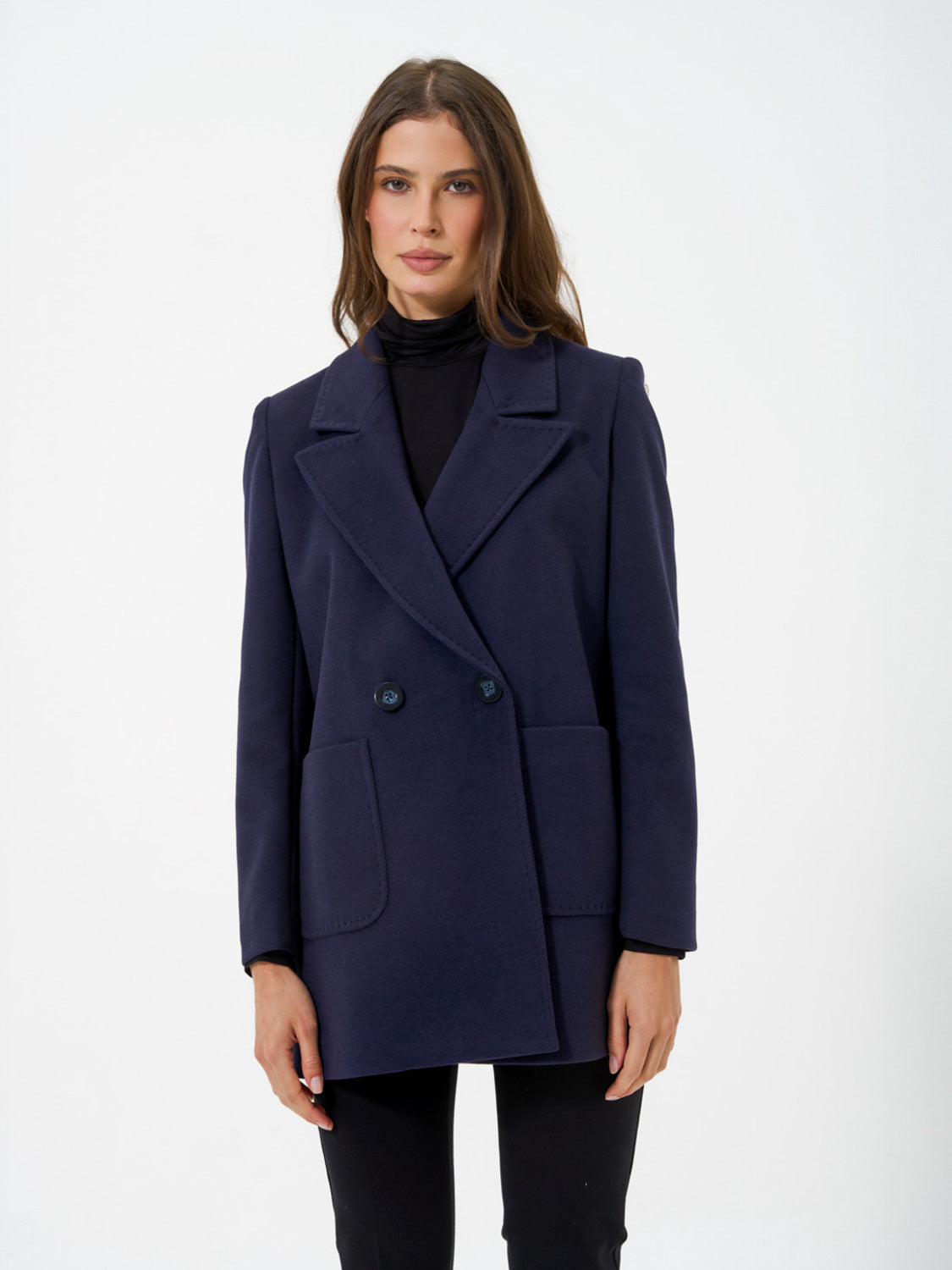 CAPPOTTO CORTO DOPPIOPETTO BLU