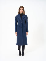 CAPPOTTO AVVITATO LUNGO BLU