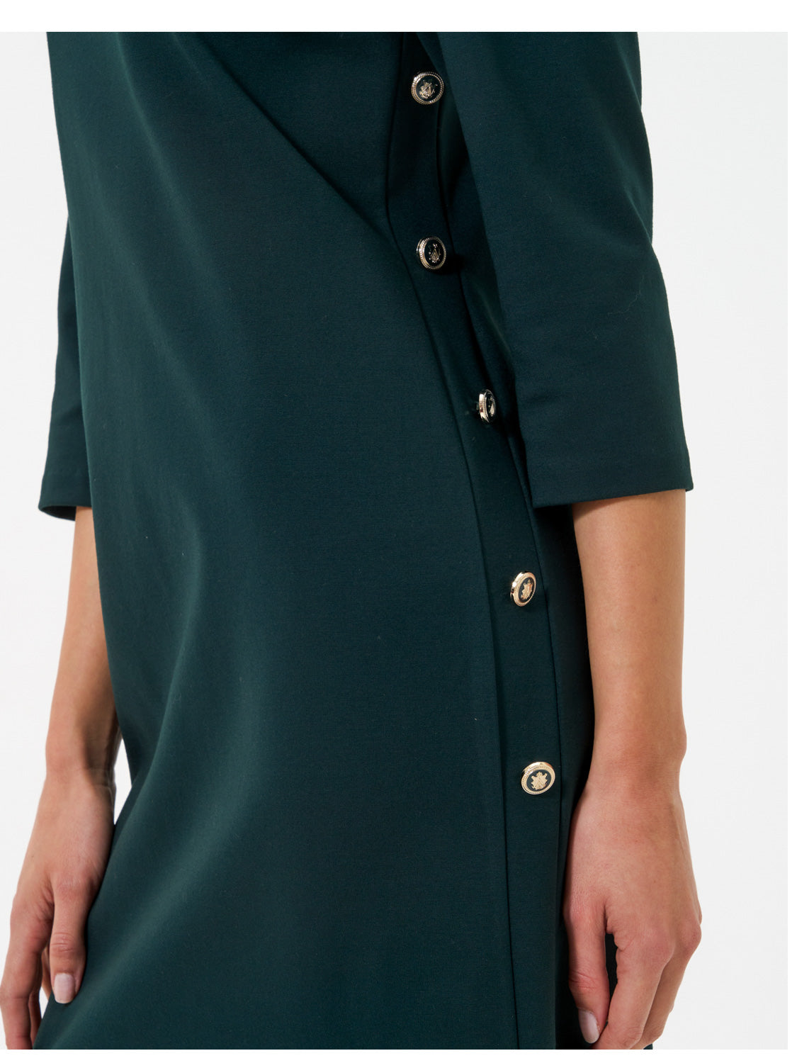 ABITO CON BOTTONI LATERALI VERDE