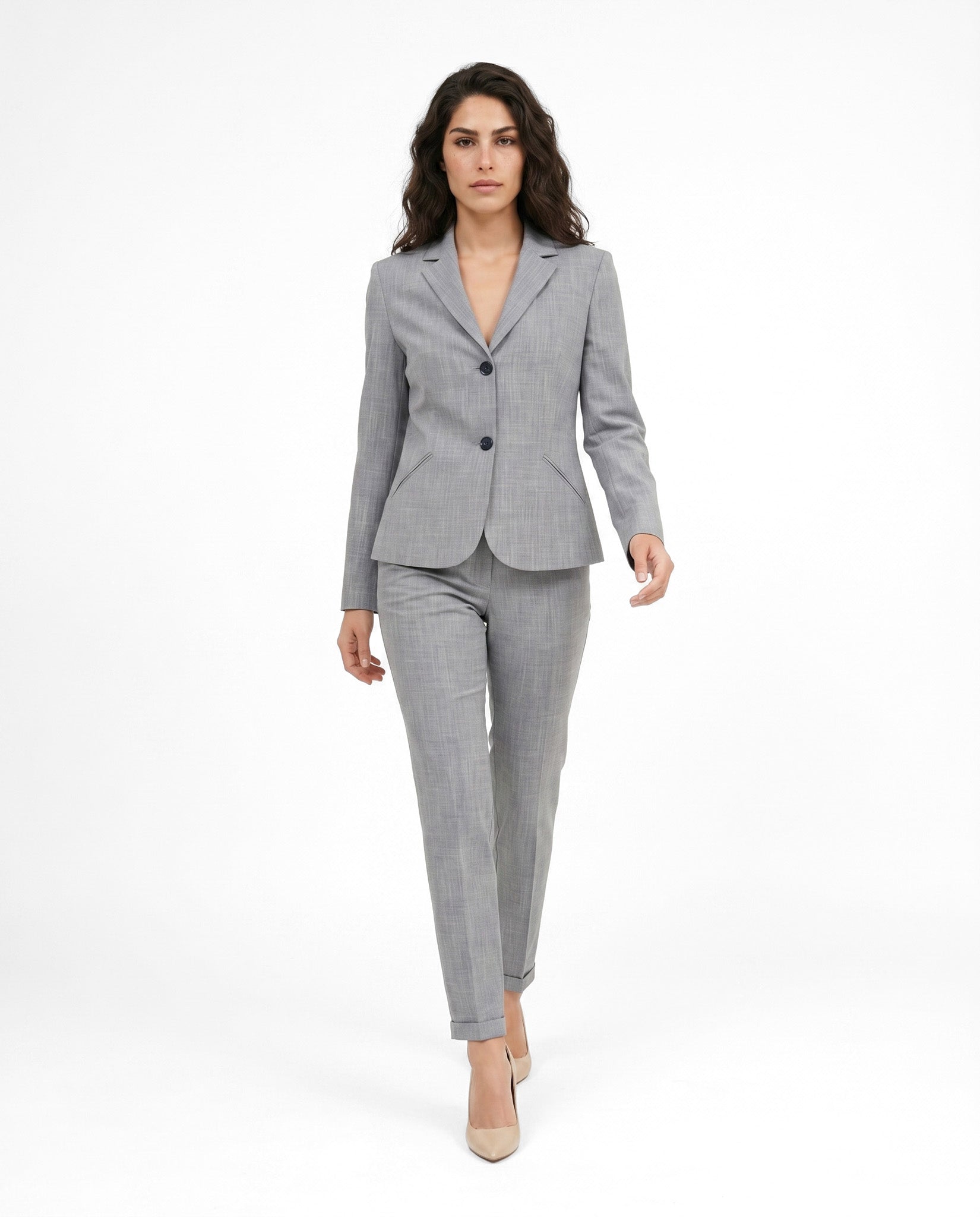 pantalone capri fiammato - blu
